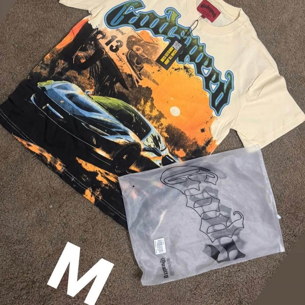 Goodwood Cream and Black Graphic Tee